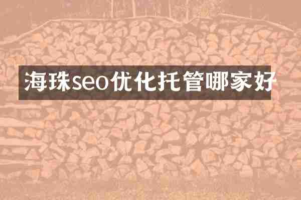 海珠seo优化托管哪家好