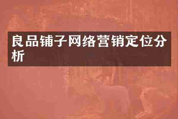 良品铺子网络营销定位分析