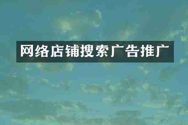 网络店铺搜索广告推广