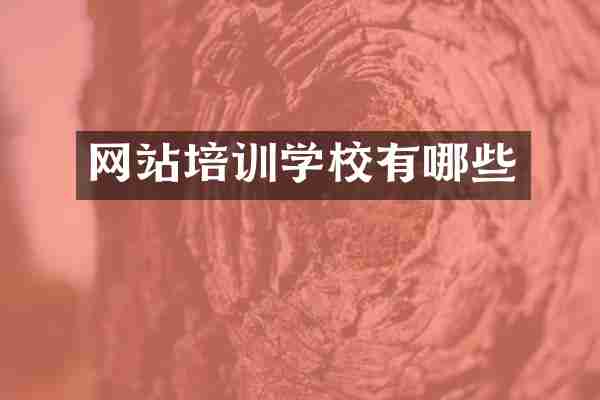 网站培训学校有哪些