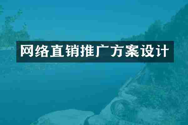 网络直销推广方案设计