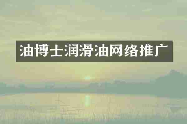 油博士润滑油网络推广