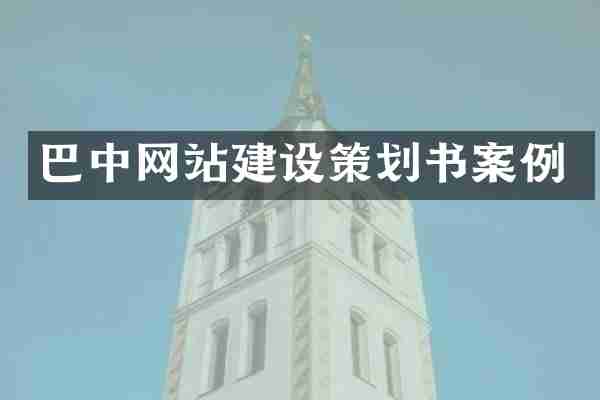 巴中网站建设策划书案例