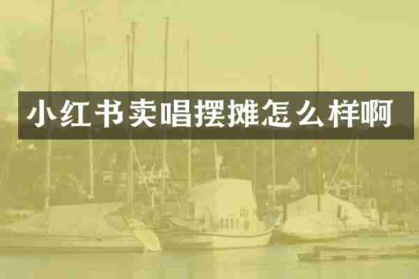 小红书卖唱摆摊怎么样啊
