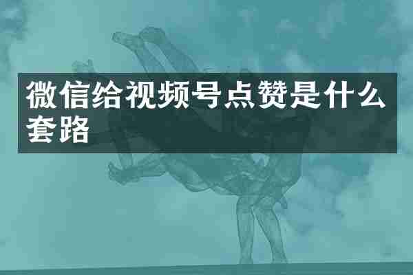 微信给视频号点赞是什么套路