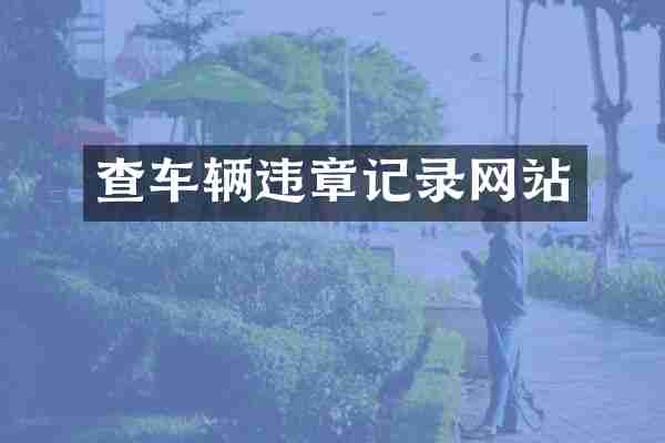 查车辆违章记录网站