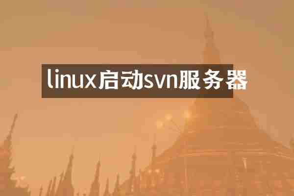 linux启动svn服务器