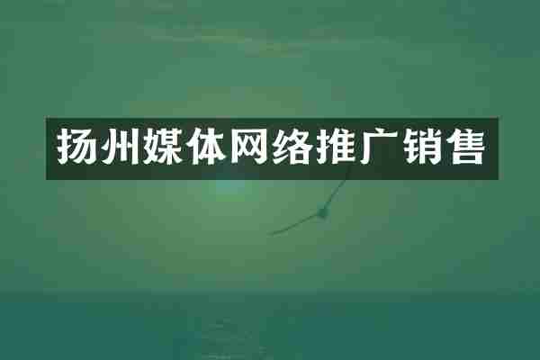 扬州媒体网络推广销售