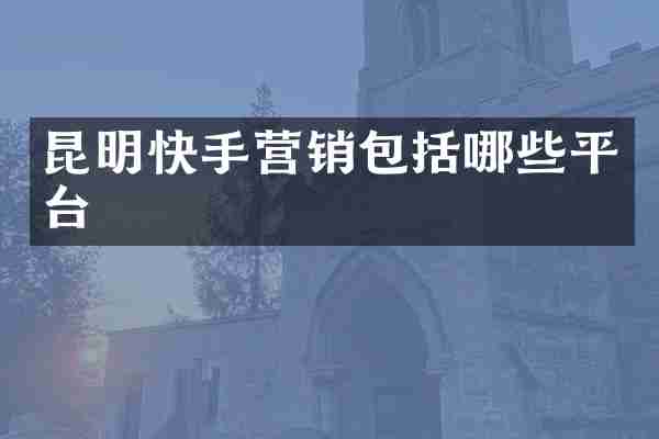 昆明快手营销包括哪些平台