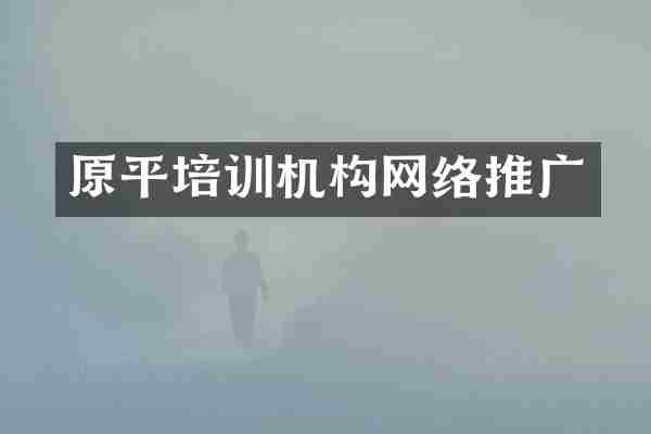 原平培训机构网络推广