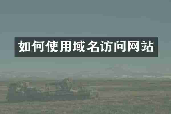 如何使用域名访问网站