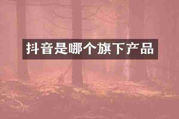 抖音是哪个旗下产品