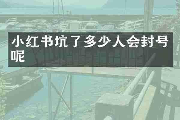 小红书坑了多少人会封号呢