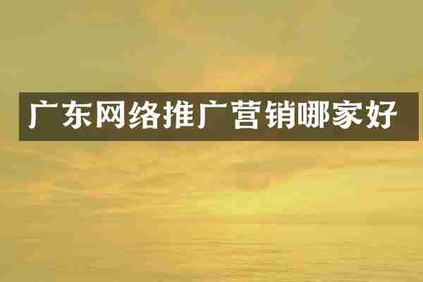 广东网络推广营销哪家好