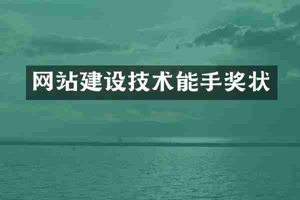 网站建设技术能手奖状