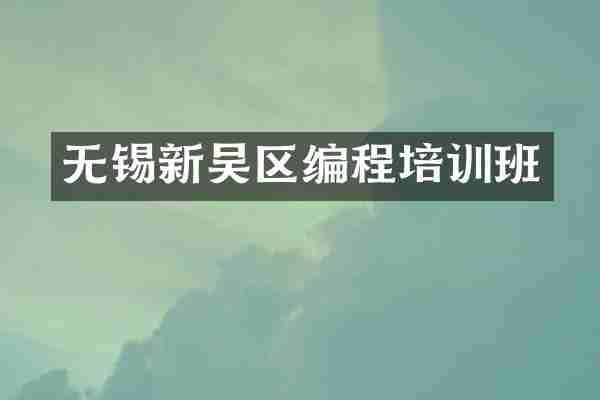 无锡新吴区编程培训班