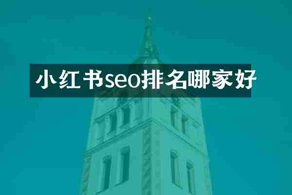 小红书seo排名哪家好