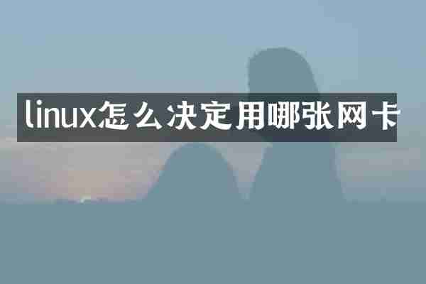 linux怎么决定用哪张网卡