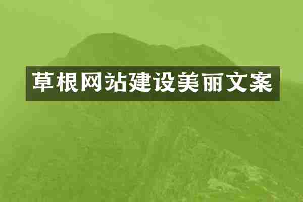 草根网站建设美丽文案