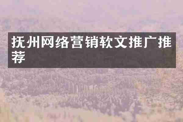 抚州网络营销软文推广推荐