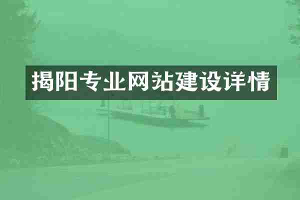 揭阳专业网站建设详情