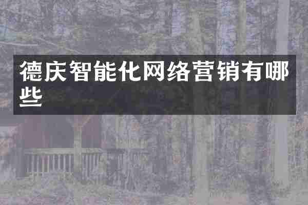 德庆智能化网络营销有哪些