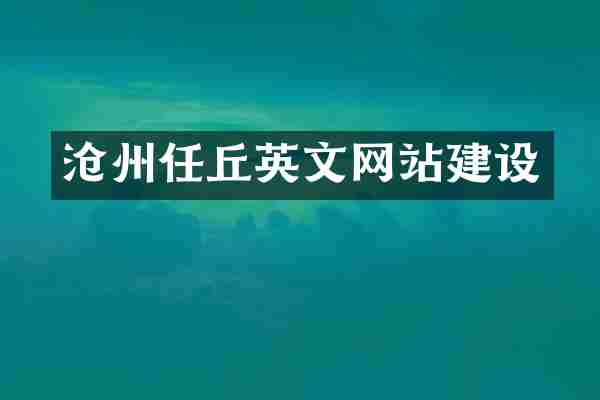 沧州任丘英文网站建设
