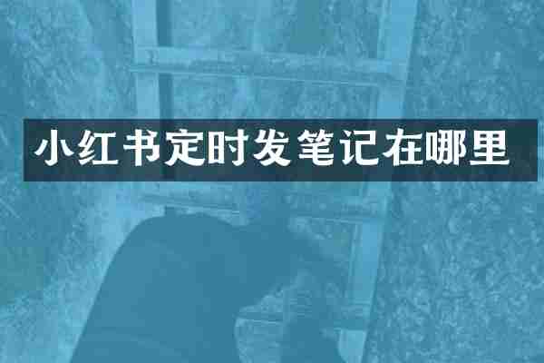 小红书定时发笔记在哪里