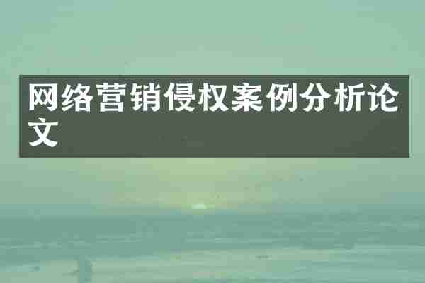 网络营销侵权案例分析论文