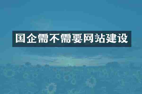 国企需不需要网站建设