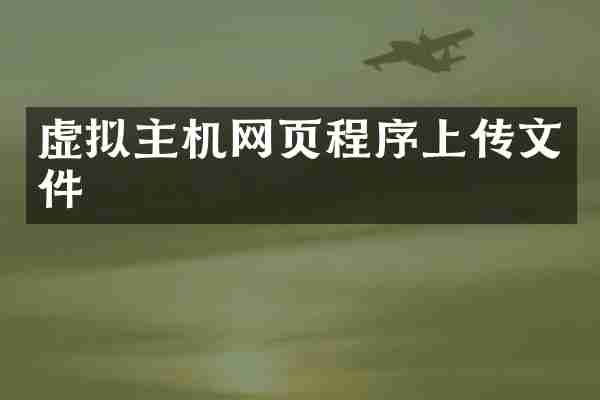 虚拟主机网页程序上传文件