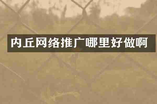 内丘网络推广哪里好做啊
