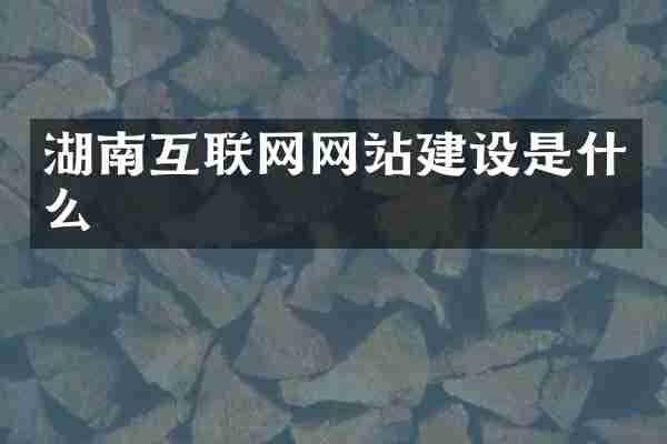 湖南互联网网站建设是什么