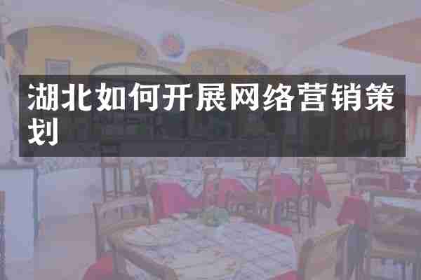 湖北如何开展网络营销策划