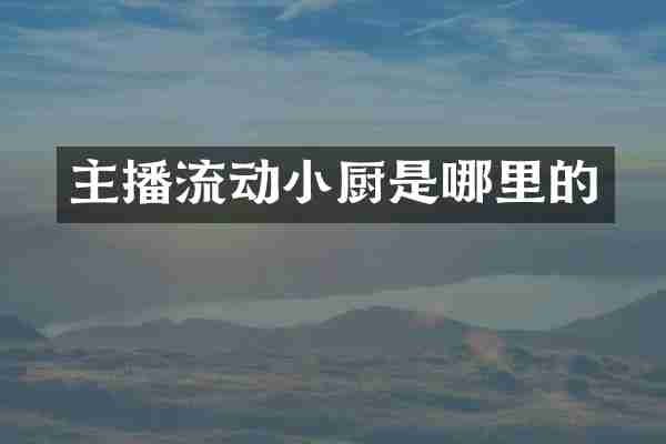 主播流动小厨是哪里的