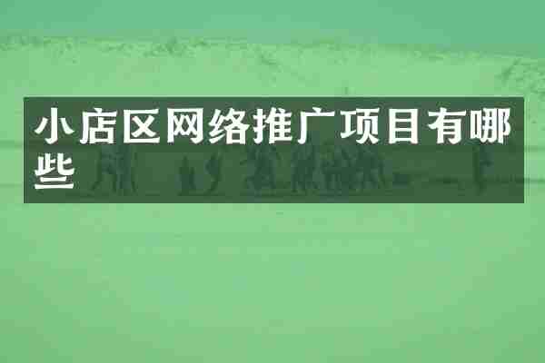 小店区网络推广项目有哪些