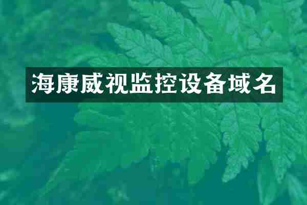 海康威视监控设备域名