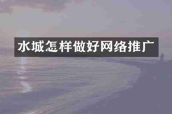 水城怎样做好网络推广