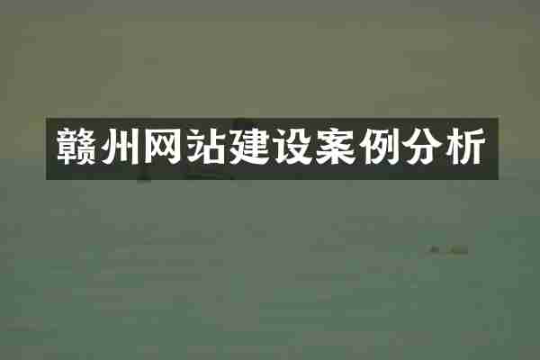 赣州网站建设案例分析