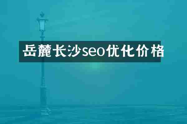岳麓长沙seo优化价格