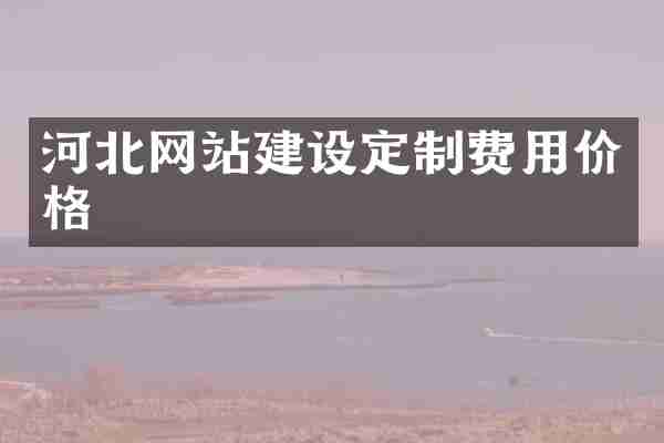 河北网站建设定制费用价格