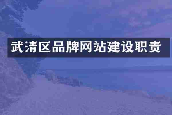 武清区品牌网站建设职责