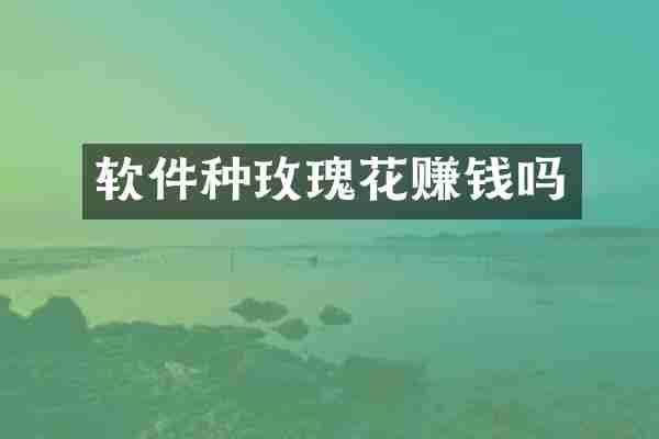 软件种玫瑰花赚钱吗