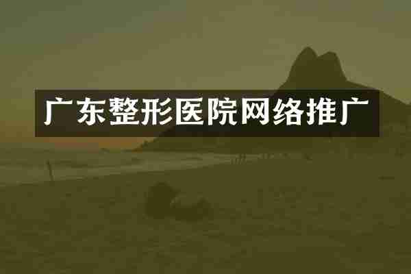 广东整形医院网络推广
