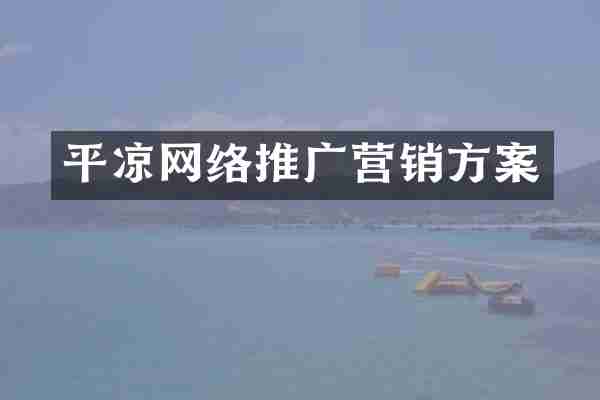 平凉网络推广营销方案