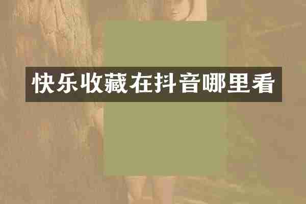 快乐收藏在抖音哪里看
