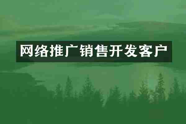 网络推广销售开发客户