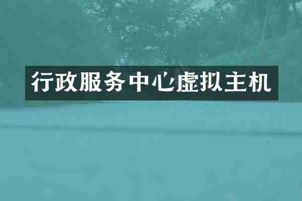 行政服务中心虚拟主机