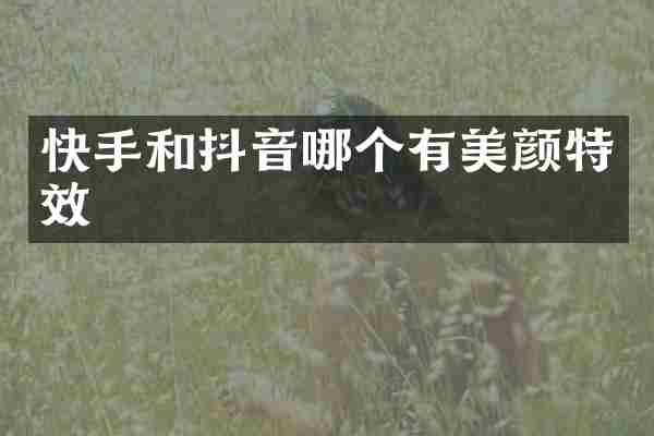 快手和抖音哪个有美颜特效