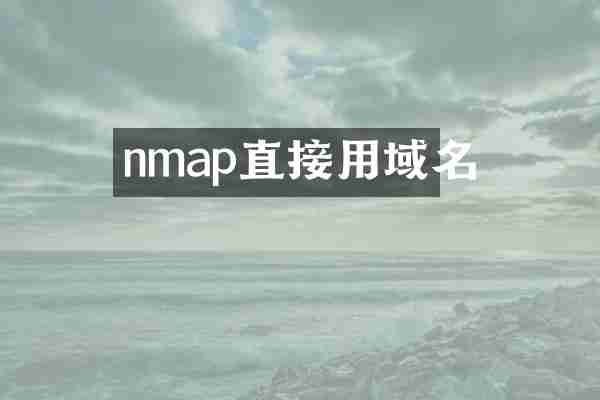 nmap直接用域名